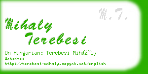 mihaly terebesi business card